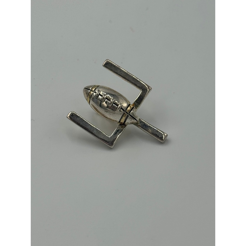Football Goal Post Charm Pendant Silver Gold Tone Sports Jewelry